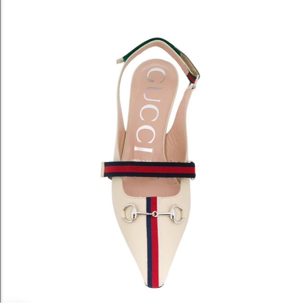 Gucci Malaga Kid Horsebit
Webbed Pumps